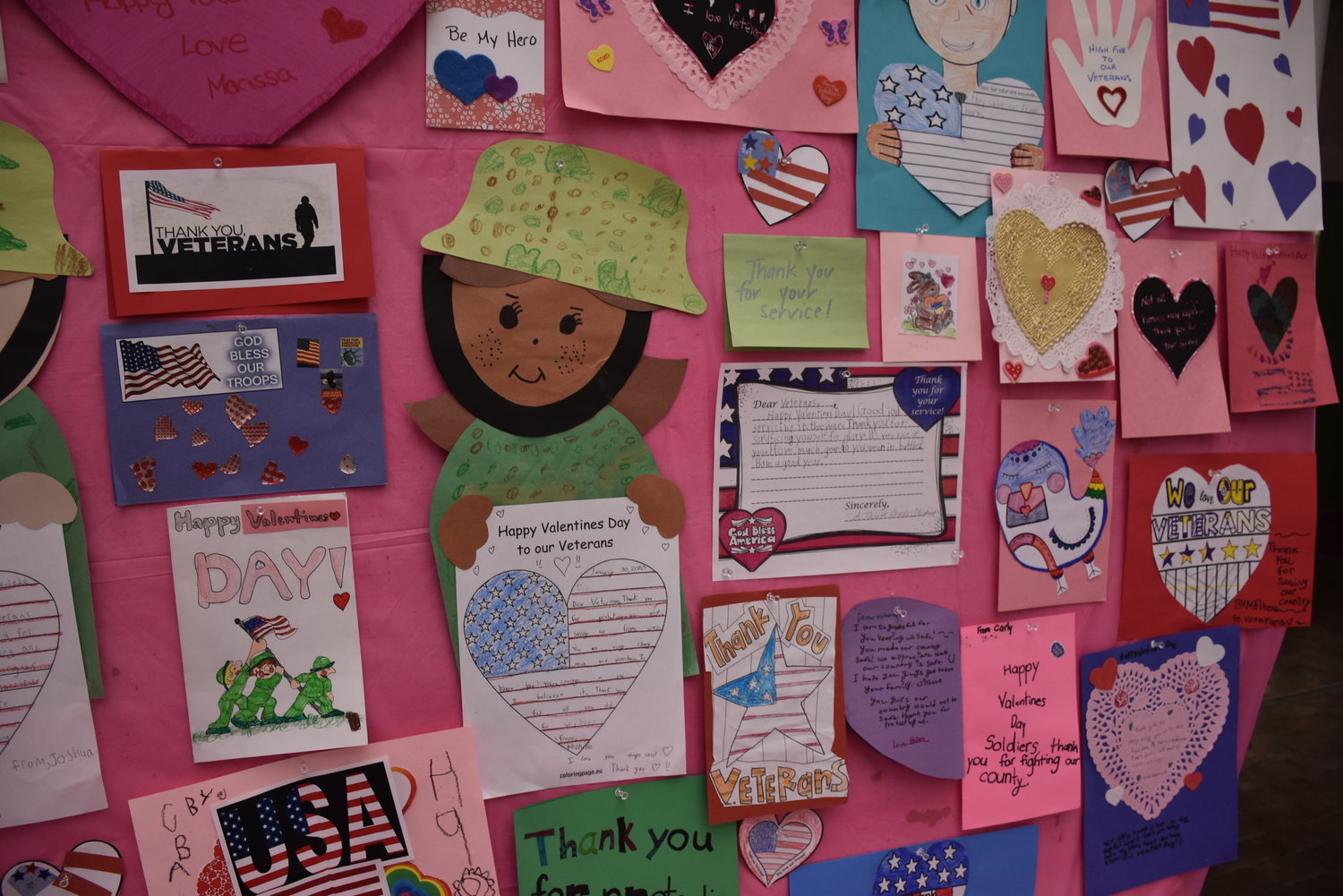 Last year's “Valentines for Vets” exhibit.